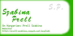 szabina prell business card